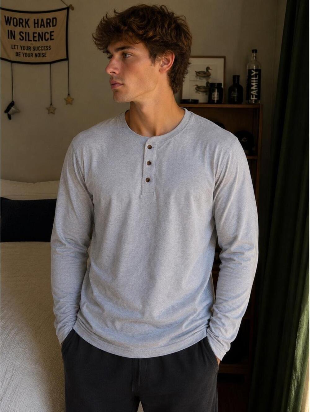 Ocean + Coast light blue cotton & polyester long sleeve shirt in a L #oceanandc